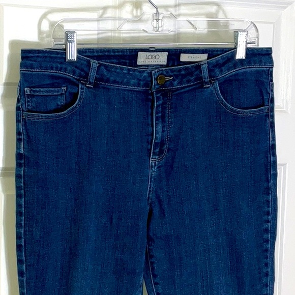 LOGO Straight Jean w/Rolled Cuff EUC - Picture 5 of 9